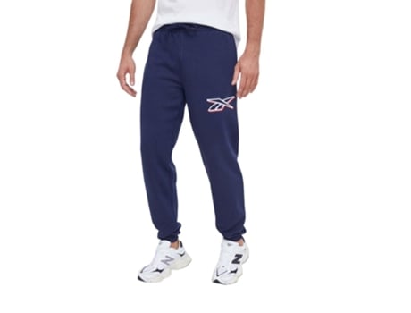 Pantalones de Hombre REEBOK Ri Logo Marino Algodón Azul (2XL)