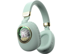 Auriculares Bluetooth para niños con cancelación de ruido inalámbrica y micrófono para iPad Kindle Tablet Travel (verde) BISBISOUS