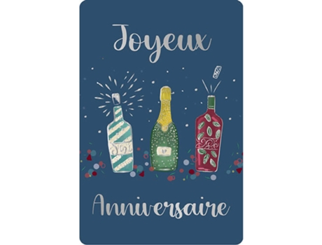 Tarjeta doble KIUB Des Plumes Et Des Fleurs Anniversaire