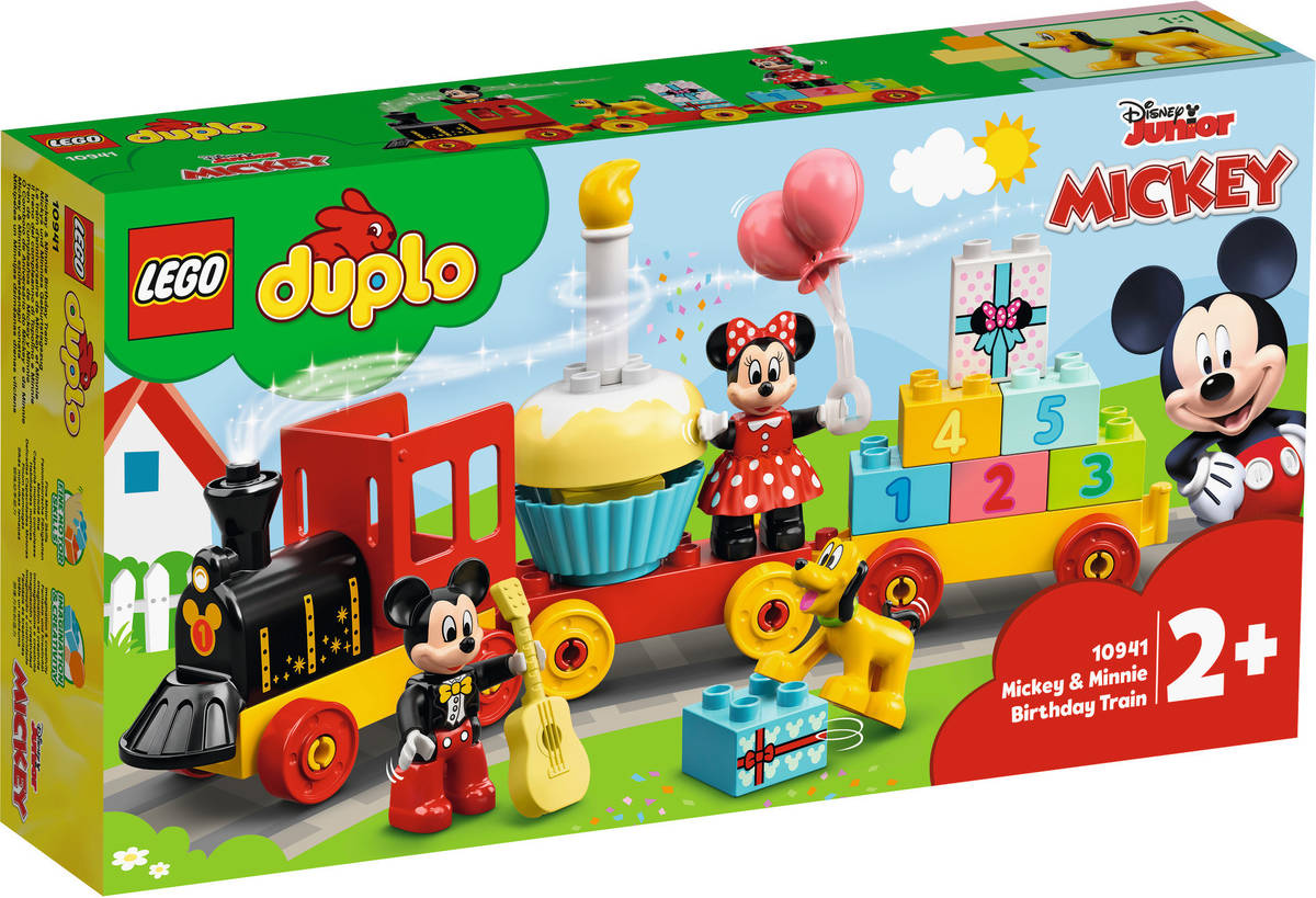 LEGO Duplo: Tren de Cumplede Mickey y Minnie (Edad Mínima: ‍2 - 22 Piezas)