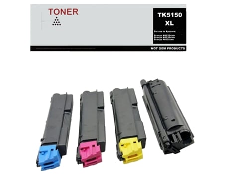 Paquete 4 Cartuchos de Toner Compatible Con Kyocera Tk5150 Xl