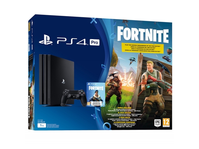 Consola PS4 Pro de 1 TB Negro + Voucher Fortnite