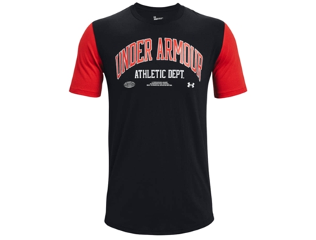 Camiseta UNDER ARMOUR Hombre (Algodón - Negro - M)