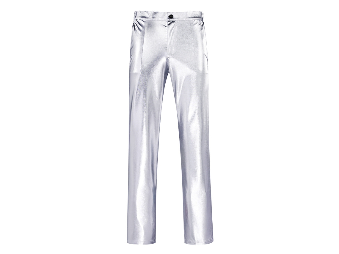 Pantalon best sale plateado hombre