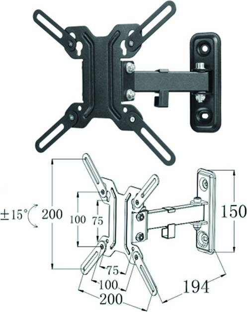 Soporte de TV PHOENIX TECHNOLOGIES  (Ajustable - 42'' - Hasta 25 kg)