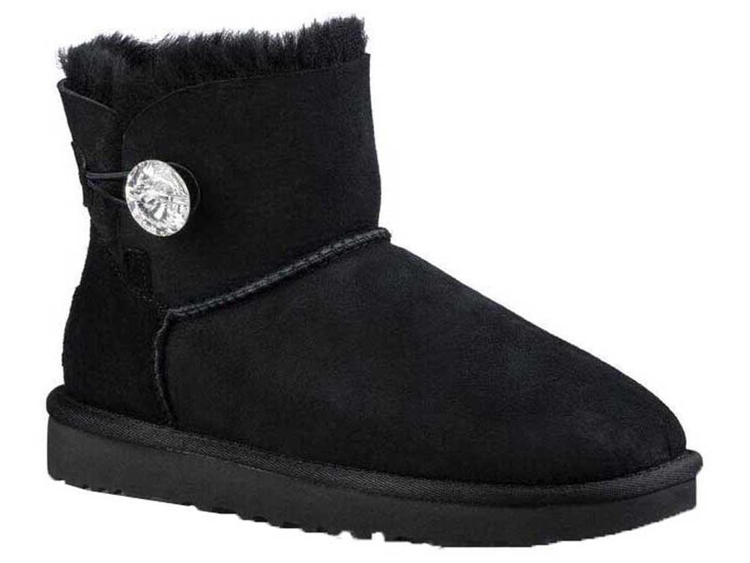 Botas UGG Cuero de Gamuza Mujer (40 - Negro)