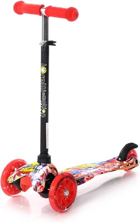 Patinete Infatil Lorelli cr21265 – para niños plegable y ajustable mini scooter con ruedas luminosas manillar regulable antideslizante