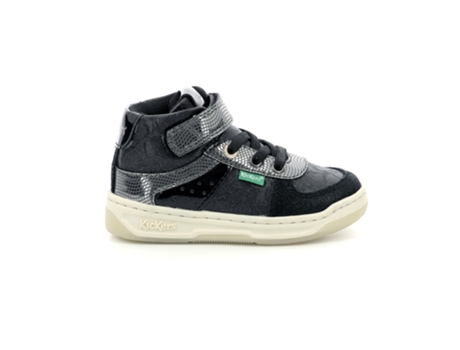 Zapatillas de Bebé Niña KICKERS Kickalien Piel Negro (23)