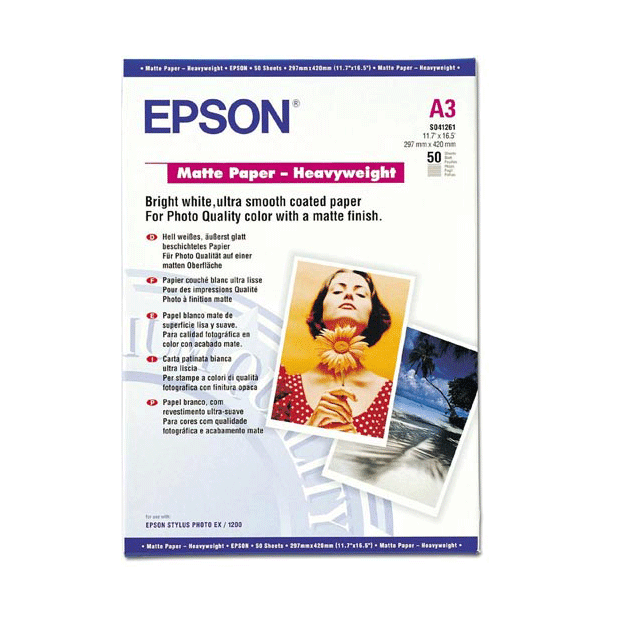 Papel Fotográfico EPSON Mate Heavy W A3