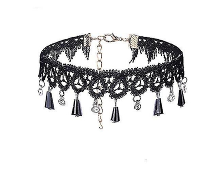 Collar de encaje negro Joyería de estilo victoriano Gótico Groker para mujeres y niñas en la fiesta de Halloween