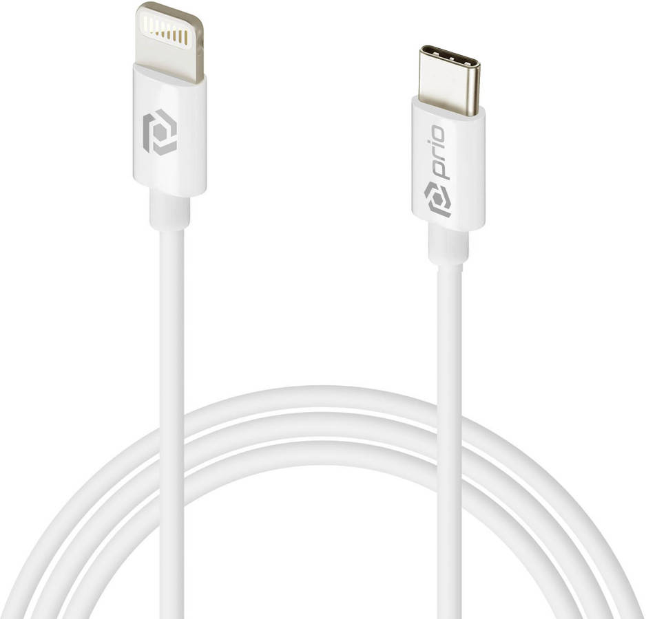 Cable PRIO (Lightning, USB-C - 1 m - Blanco)