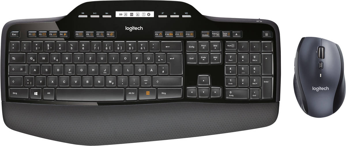 Teclado LOGITECH MK710 (Inalámbrico - Layout Alemán - Teclado Numérico)