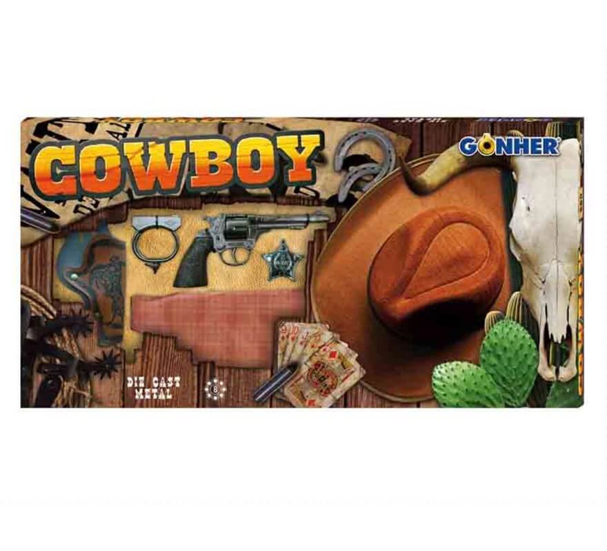 Conjunto GONHER Cowboy Pistola + Sombrero (72 x 37 cm)