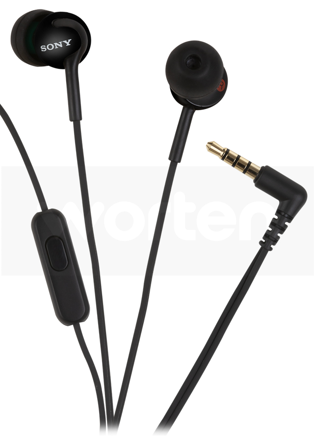 Auriculares de botón Sony MDR-EX15AP, color Negro