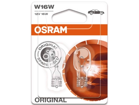 Juego de 2 Bombillas OSRAM W16W Original Line® Blister (3200K - Halogéno - 14 x 10 x 5 cm)