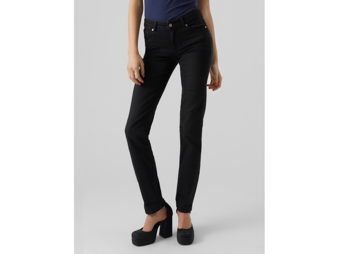 Pantalones Vaqueros para Mujer VERO MODA (26x32 - Negro)