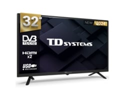 Televisor 32 Pulgadas HD, USB Grabador reproductor, Sintonizador digital DVB-T2/C/S2 - TD SYSTEMS PRIME32C19H