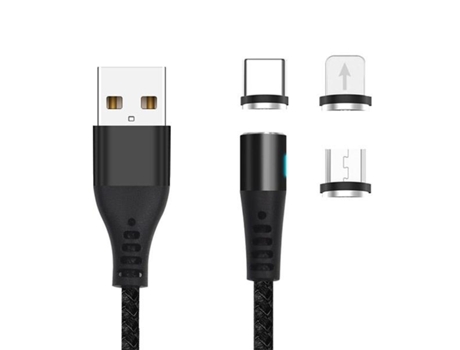 Cable Mxuc Usb Iosusb MAXLIFE Nylon Negro