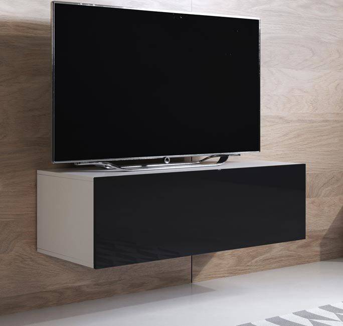 Mueble Tv Modelo luke h1 100x30cm blanco y negro bonitos 100x40x30