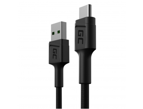 Cable Usb-C GREEN CELL Negro