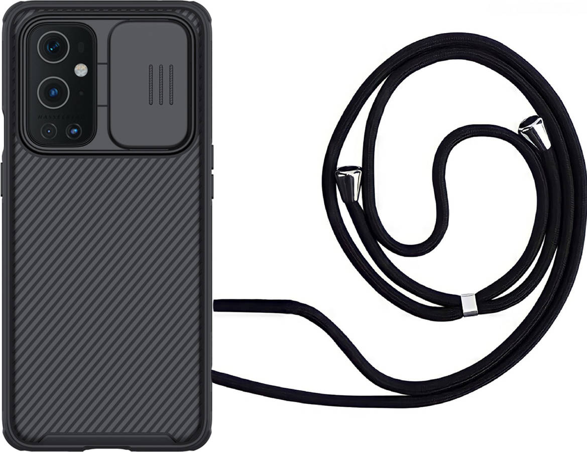 Funda OnePlus 9 Pro ANTIIMPACTO Camshield con Collar Negro