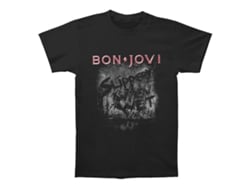 Camiseta ROCKINSTONE Bon Jovi resbaladizo cuando mojado camiseta del álbum (XXL)