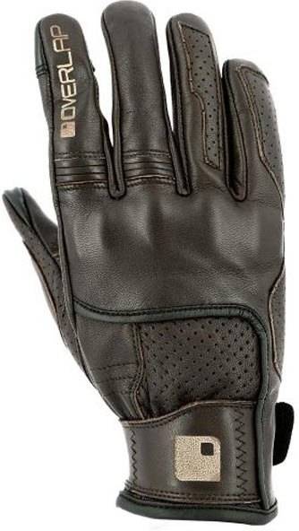 Guantes Unisex OVERLAP Alan Marrón para Motociclismo (M)