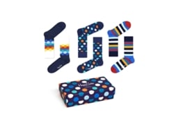 Pack de 3 Medias HAPPY SOCKS Gift Box 36/40 EU (Algodón - Multicolor)