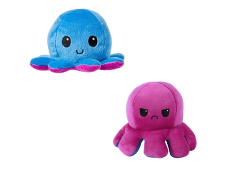 Peluche NORTHIX Pulpo Reversible Azul y Morado