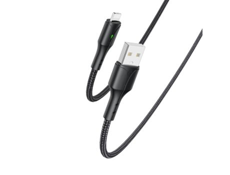 Cable Yesido Datos Carga Trenzado Usb Pines Luz Negro