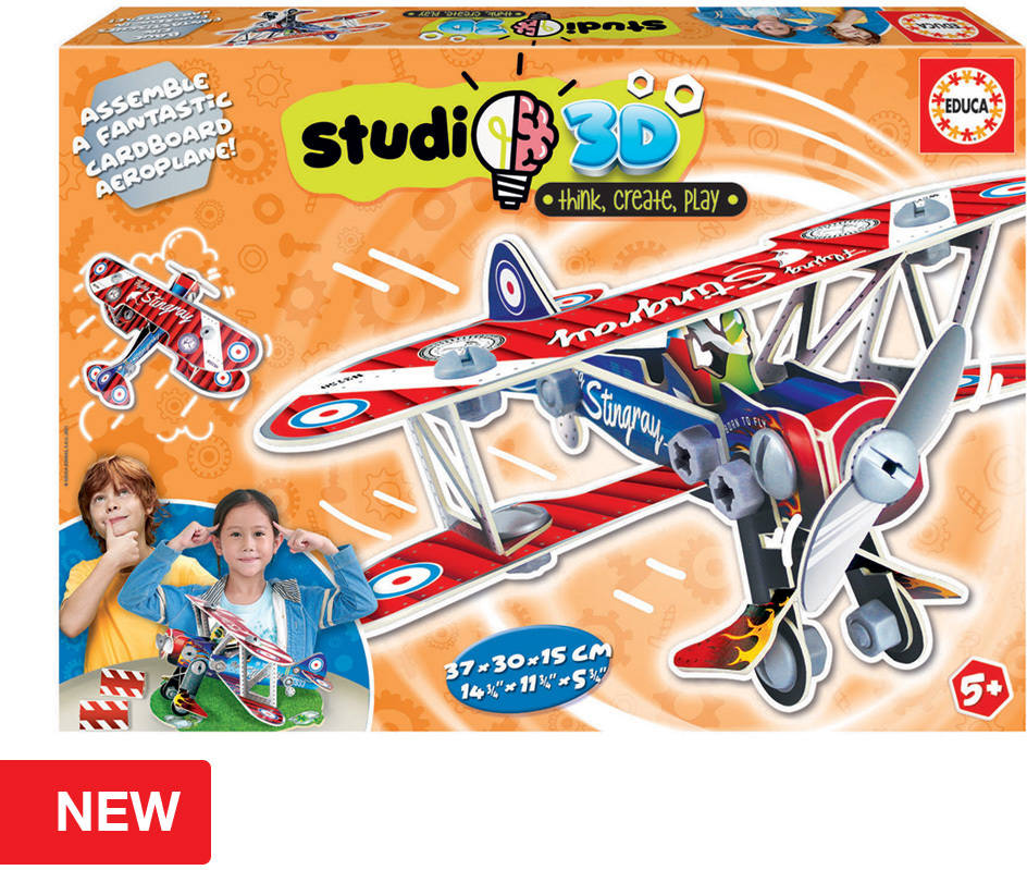 Juego Educativo EDUCA Studio 3D Avión (Edad Mínima: 5 Años - 40,8 x 28,8 x 5,4 cm)