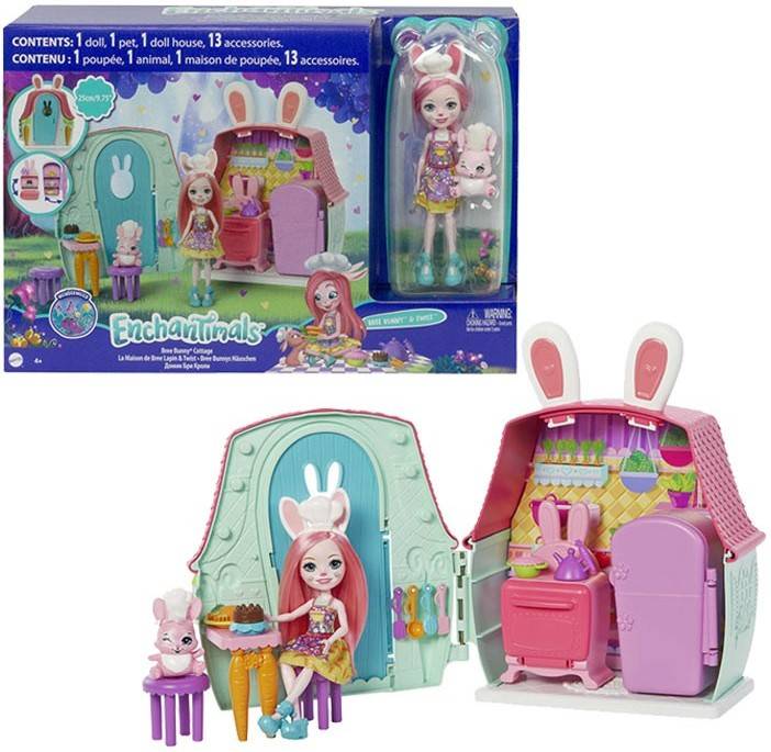 Muñeca MATTEL Enchantimals Casa Per Bunny (Edad Mínima: 3 años)