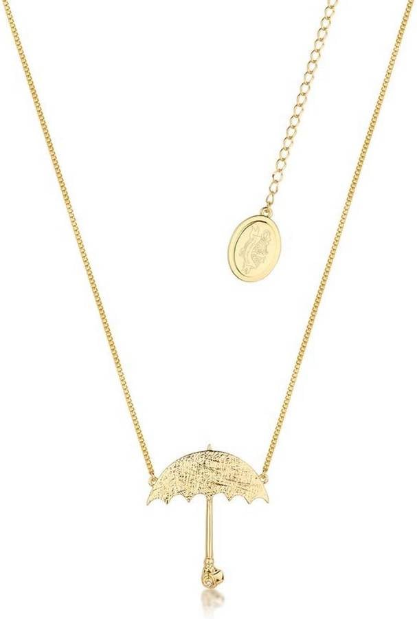 Colgante Baño De oro 14k disney mary poppins paraguas collar couture kingdom dyn389