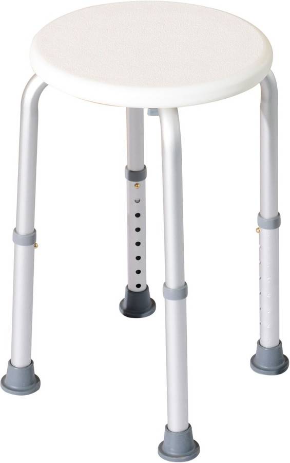 Taburete Baño Silla asiento seguridad para ayuda ancianos lesionados regulable en altura 322x41x35554 cm banco homcom del ajustable blanco 32.5x32.5x2cm