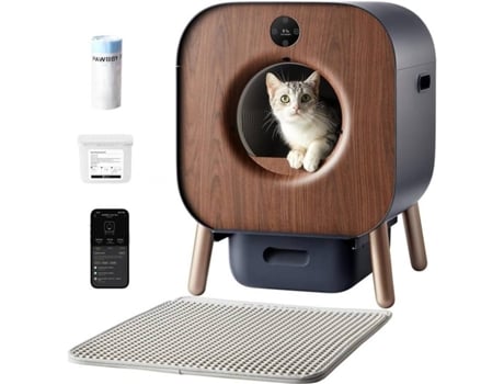 Caja de arena automática para gatos PAWBBY Smart grande-azul -APP