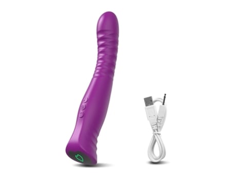 Vibrador de masaje de silicona con 10 modos de vibración para mujeres (púrpura) VEANXIN