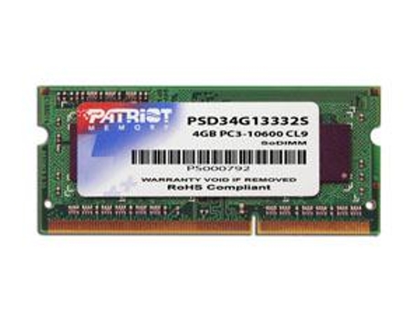 Memoria RAM DDR3 PATRIOT MEMORY (1 x 4 GB - 1333 MHz)