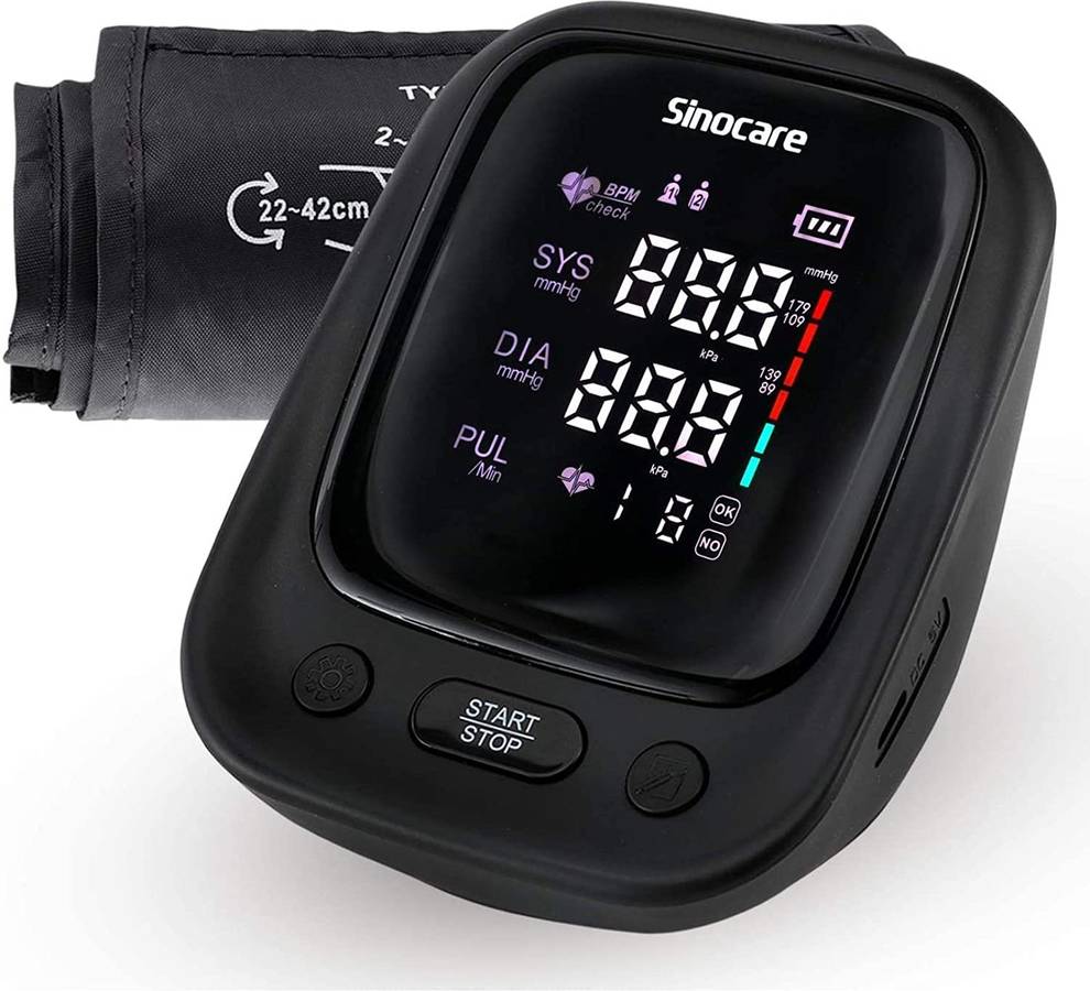 Tensiómetro de Brazo SINOCARE Uz0 (Negro)