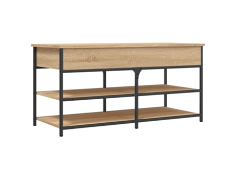 Banco zapatero madera de ingeniería VIDAXL roble Sonoma (100x42,5x50 cm)