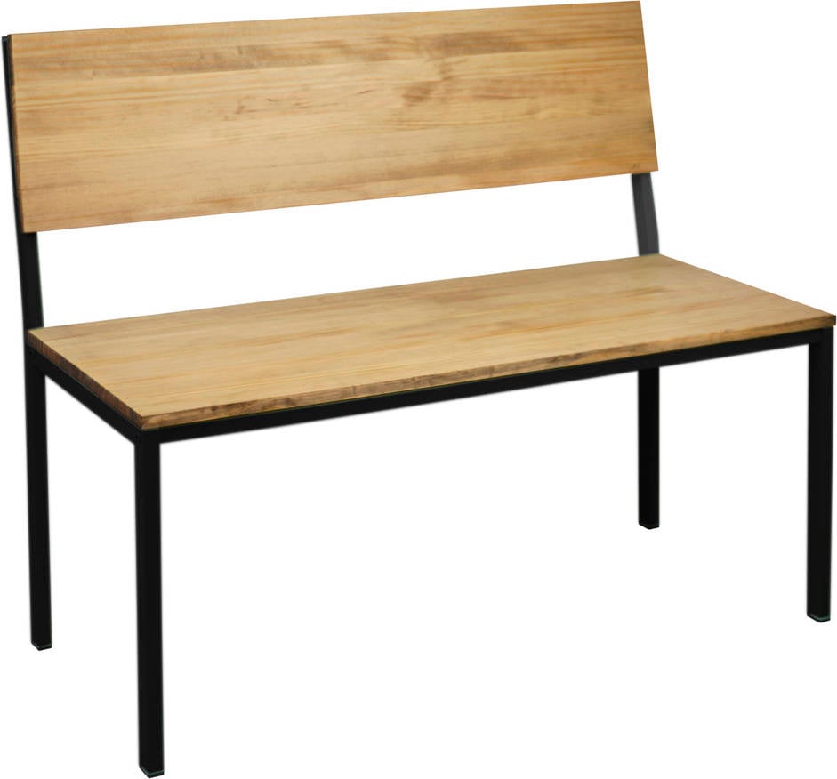 Taburete DS MUEBLES iCub (Negro - 50 x 100 x 86 cm - Madera y Metal)