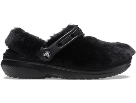 Zuecos CROCS Classic Fur Sure Clog Mujer (41-42 - Negro)