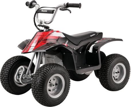 Quad Razor Dirt velocidad 13 kmh rojo y negro electrico patinete para