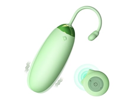 Mini vibrador de control remoto con 10 modos de vibración (verde) VEANXIN