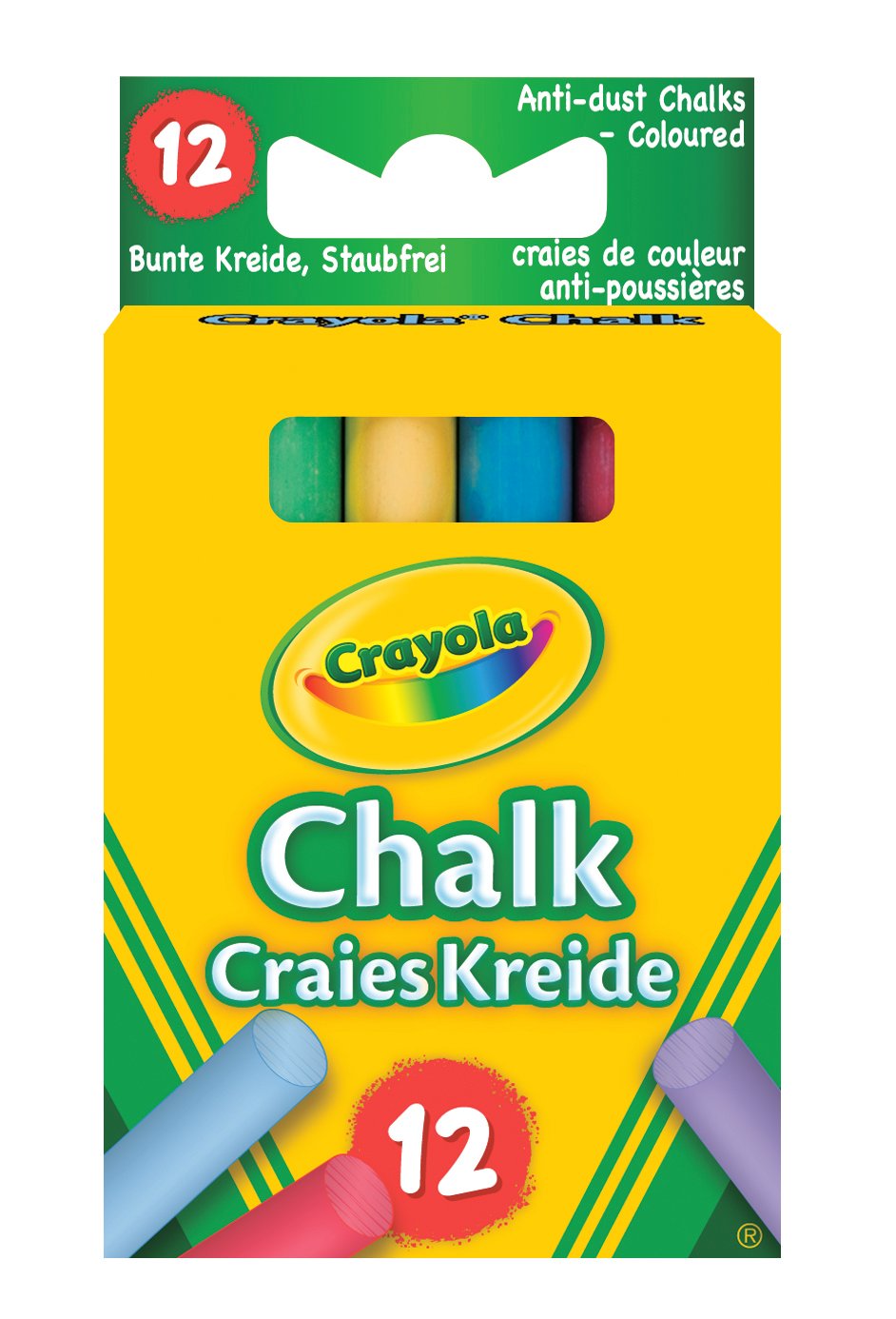 Tiza CRAYOLA 12 coloured chalk (Multicolor - 12 un)