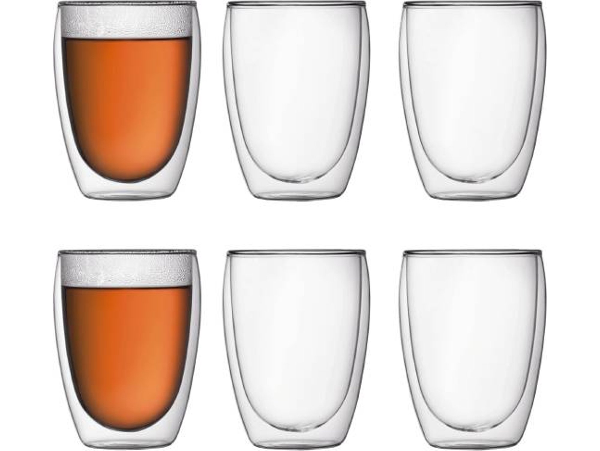 Conjunto de 6 Vasos BODUM Pavinaâ 971466 (Vidrio - 0.35l)