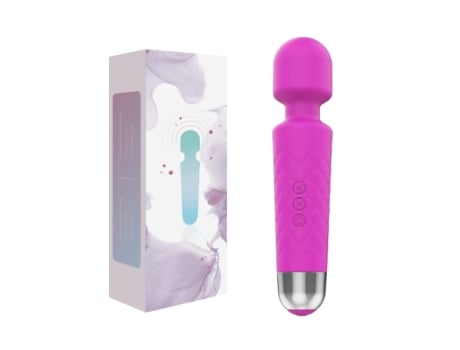 Masajeador Personal Recargable para Mujer 20 Patrones y 8 Velocidades Rosa BISBISOUS