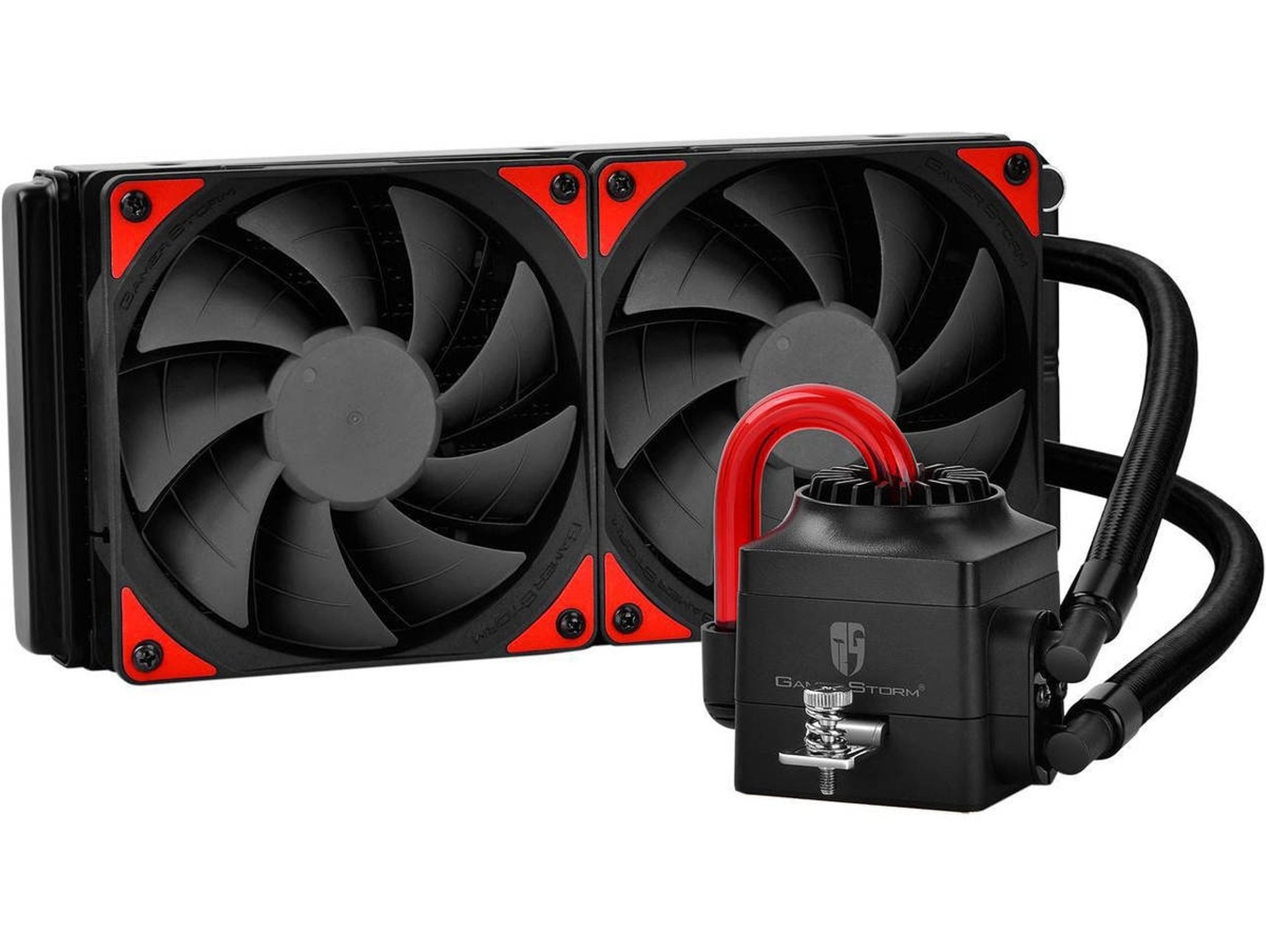 Deepcool Dpgsh12lct240a4 Gamerstorm captain 240ex cpu enfriador 240mm radiador 2 x 12cm ventiladores bionic red led componentes