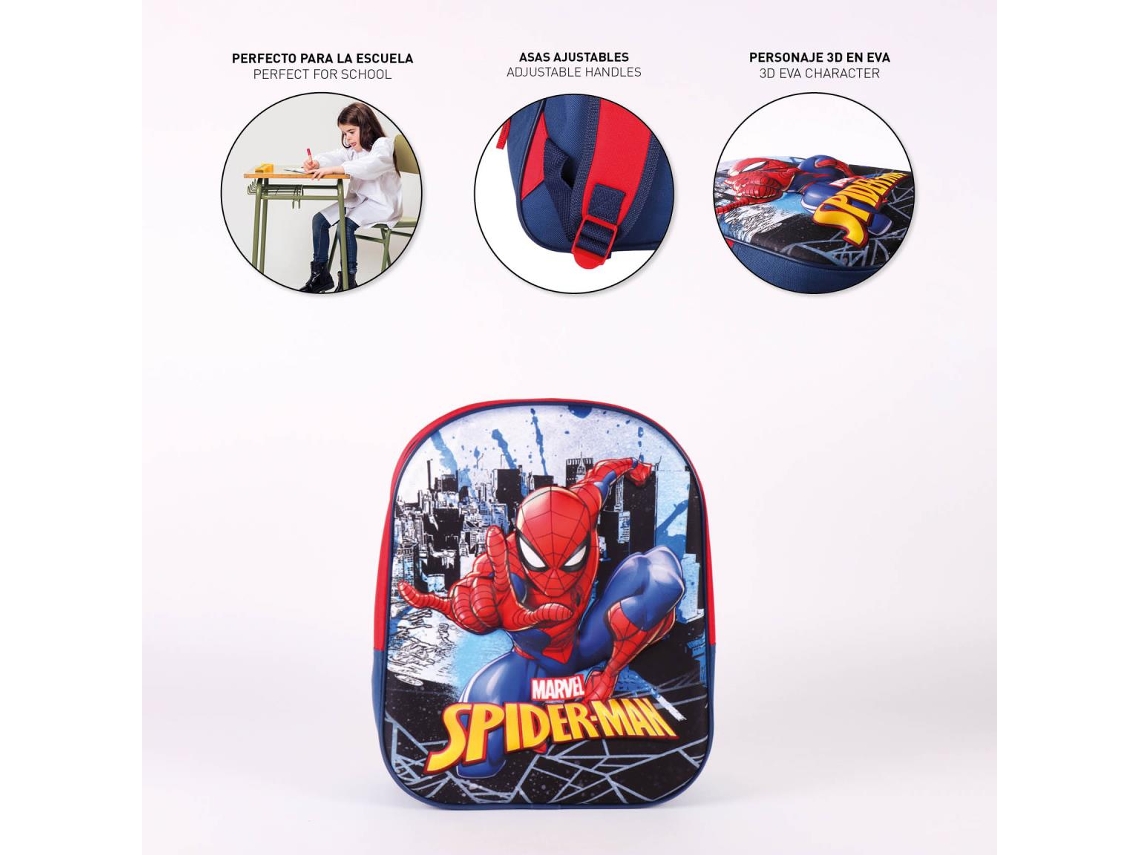 Mochila Infantil 3D Spiderman 31 cm CERDÁ LIFE'S LITTLE MOMENTS