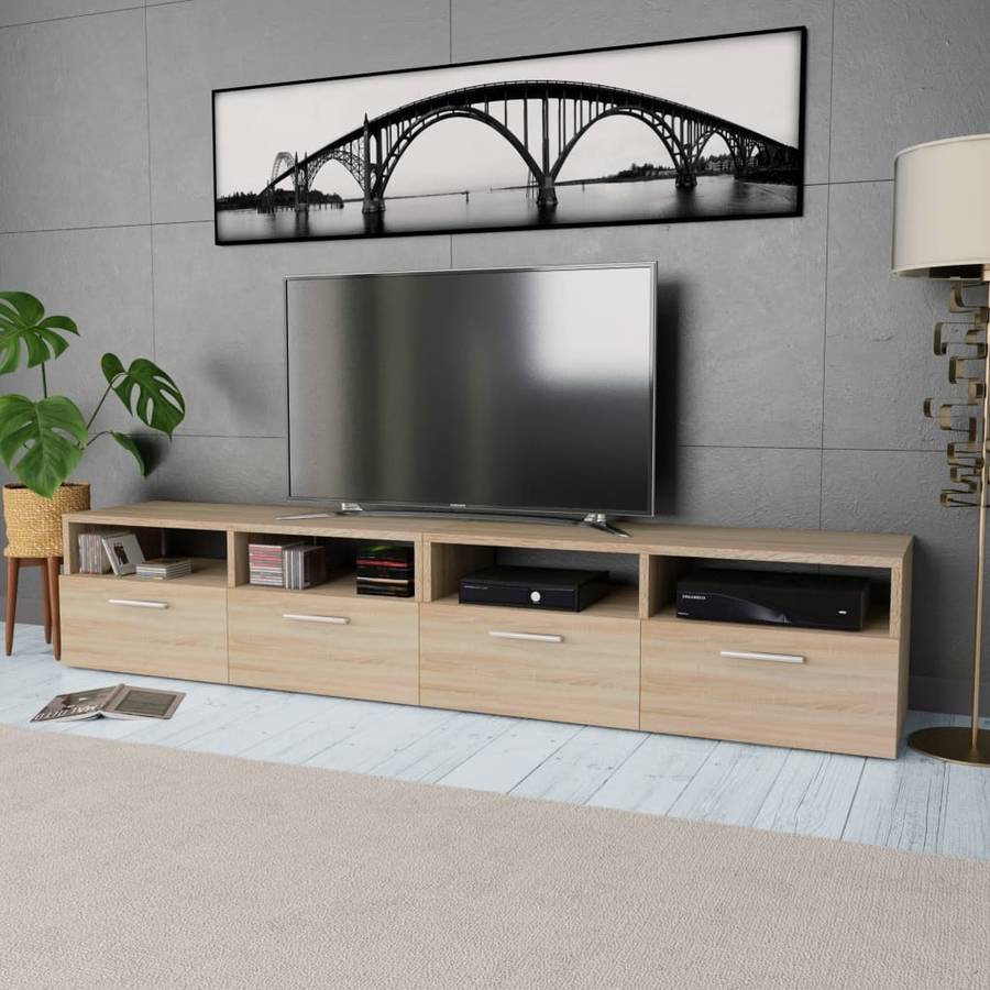 Muebles TV VIDAXL 2 Piezas 275111 (95 x 35 x 36 cm - Madera - Marrón)