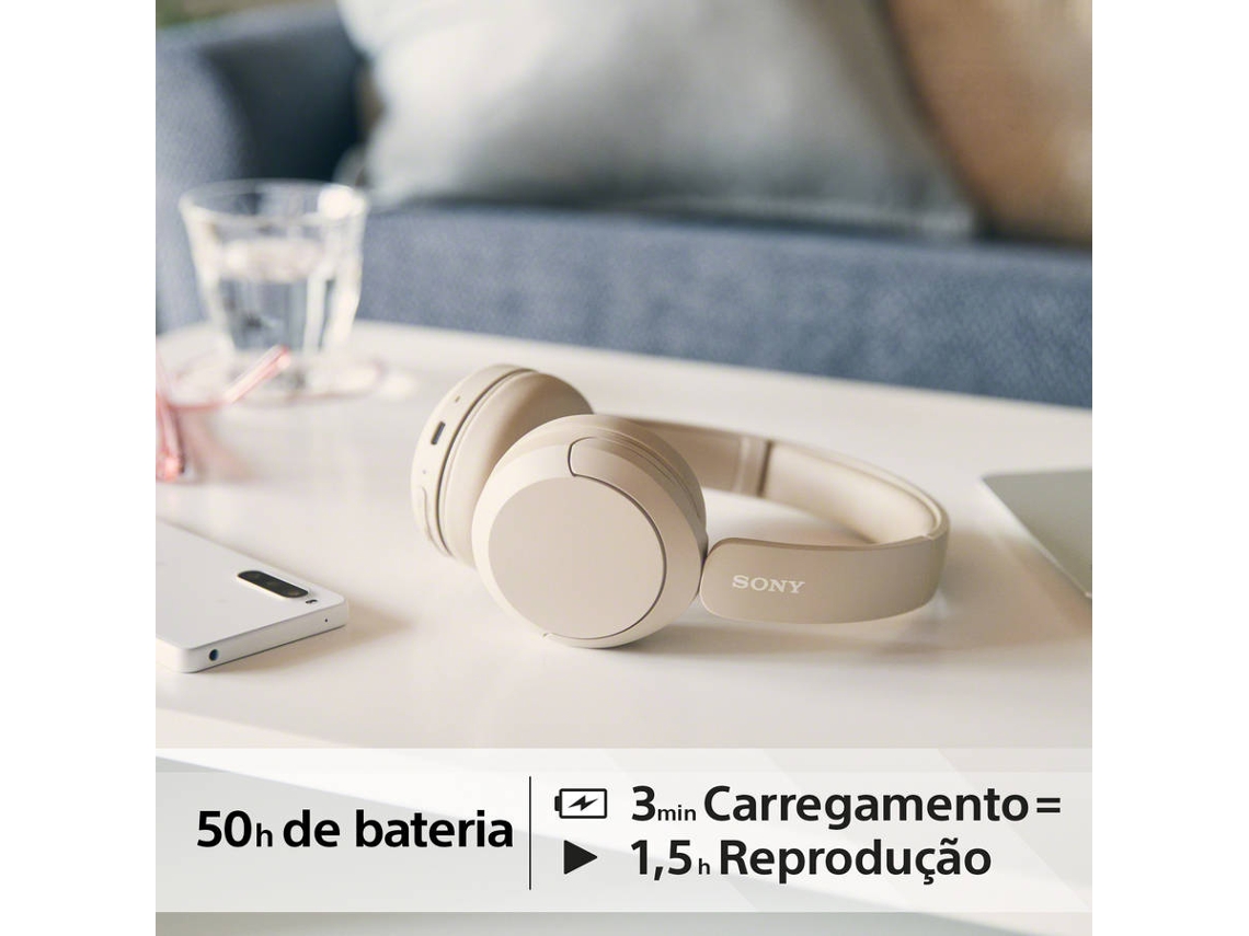 Audífonos Bluetooth de Diadema Sony WH-CH510/Beige